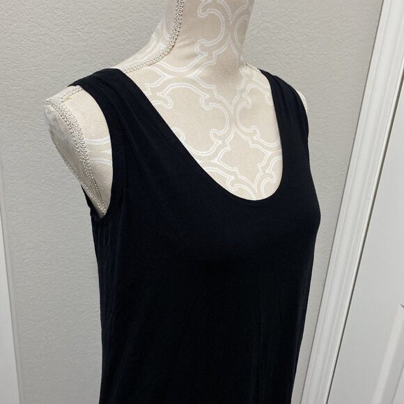 Noblu Women's Black Sleeveless  Dress Boho Lagenlook Spa Medium Large - Picture 6 of 9